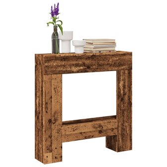 Haardombouw 81x18x82 cm bewerkt hout oud houtkleurig 1