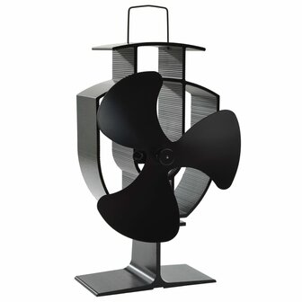 Kachelventilator met 3 vinnen zwart 2