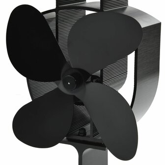 Kachelventilator met 4 vinnen zwart 5