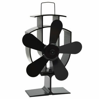 Kachelventilator met 5 vinnen zwart 2