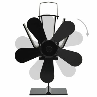 Kachelventilator met 5 vinnen zwart 4