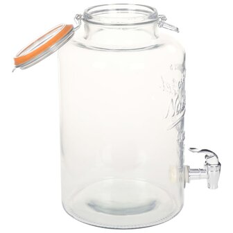 Waterdispenser XXL met kraan 8 L glas transparant 3