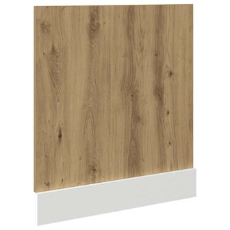 Vaatwasserpaneel 60x1,5x67 cm bewerkt hout artisanaal eiken 5