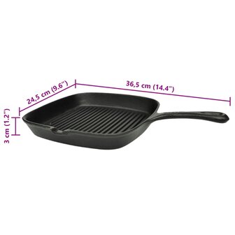 Grillpan gietijzer 24x23 cm 4