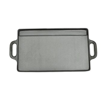 Grillplaat dubbelzijdig 50x23 cm gietijzer 2