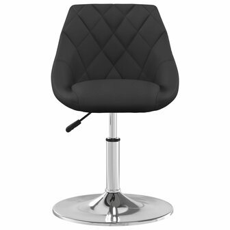 Eetkamerstoelen 6 st draaibaar fluweel zwart 3