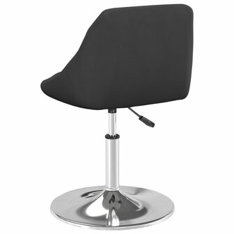 Eetkamerstoelen 6 st draaibaar fluweel zwart 5