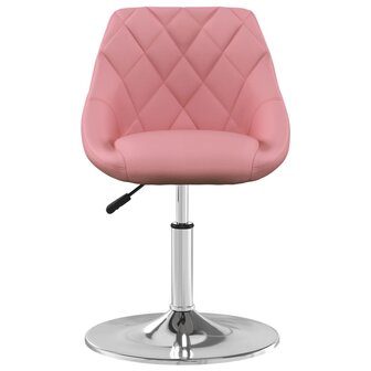 Eetkamerstoelen draaibaar 6 st fluweel roze 3