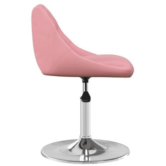 Eetkamerstoelen draaibaar 6 st fluweel roze 4