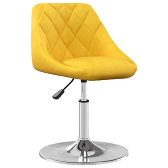 Eetkamerstoelen draaibaar 6 st fluweel mosterdgeel 2