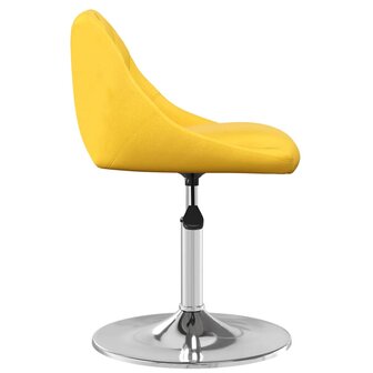 Eetkamerstoelen draaibaar 6 st fluweel mosterdgeel 4