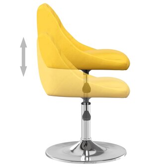 Eetkamerstoelen draaibaar 6 st fluweel mosterdgeel 6