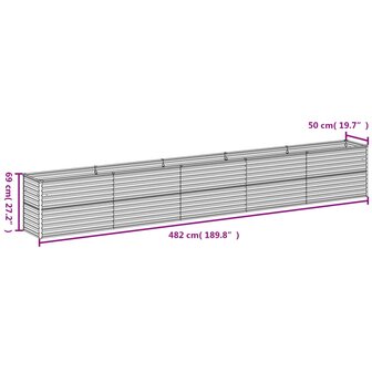 Plantenbak verhoogd 482x50x69 cm cortenstaal 7