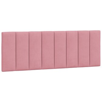 Hoofdbordkussen 120 cm fluweel roze 2