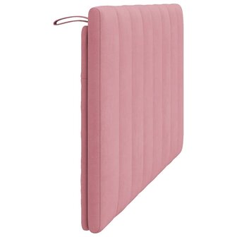 Hoofdbordkussen 120 cm fluweel roze 6