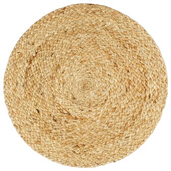 Placemats 4 st rond 38 cm jute natuurlijk 2