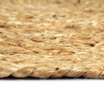 Placemats 6 st rond 38 cm jute natuurlijk 4