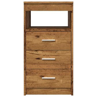 Ladekast 40x50x76 cm bewerkt hout oud houtkleurig 5