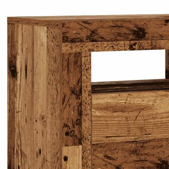 Tv-meubel met LED 90x35x40 cm bewerkt hout oud hout 11