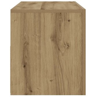 Tv-meubel met LED 90x35x40 cm bewerkt hout artisanaal eiken 8