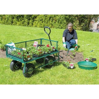 Draper Tools Tuinwagen staalgaas 86,5x46,5x21 cm groen en zwart 5