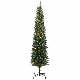 Kunstkerstboom smal met 150 LED&amp;apos;s 150 cm 2