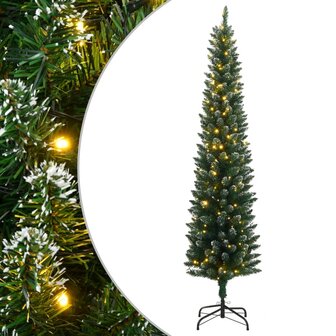 Kunstkerstboom smal met 300 LED&amp;apos;s 180 cm 1