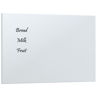 Magneetbord voor aan de wand 30x20 cm gehard glas wit 2