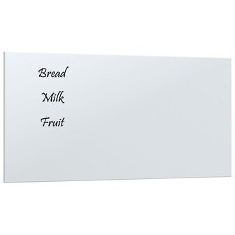 Magneetbord voor aan de wand 60x30 cm gehard glas wit 2