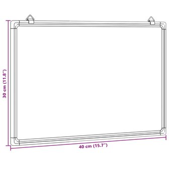 Whiteboard magnetisch 40x30x1,7 cm aluminium 6