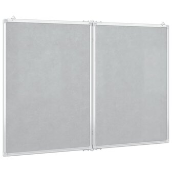 Whiteboard magnetisch inklapbaar 100x80x1,7 cm aluminium 4