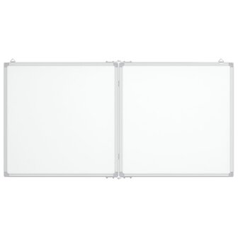 Whiteboard magnetisch inklapbaar 120x60x1,7 cm aluminium 3