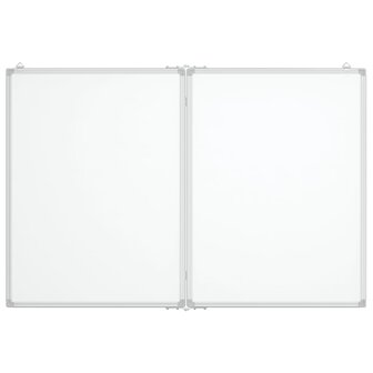 Whiteboard magnetisch inklapbaar 120x80x1,7 cm aluminium 3