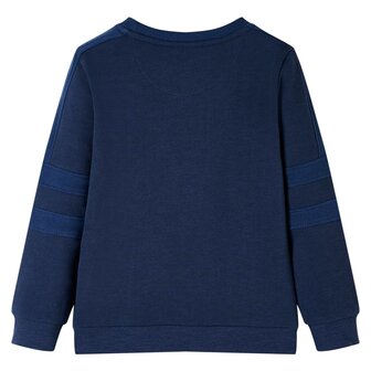 Kindertrui 116 gem&ecirc;leerd marineblauw 2