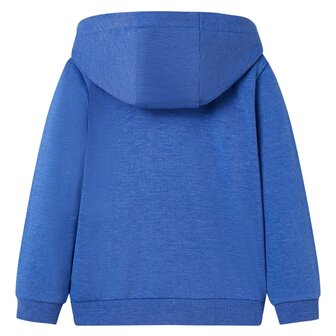 Kindervest met capuchon en rits 92 gem&ecirc;leerd blauw 2