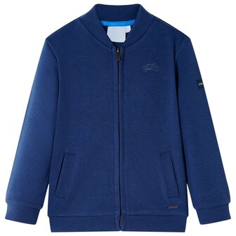 Kindervest met rits 128 marineblauw 1