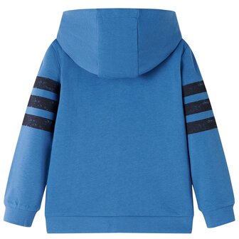 Kindervest met capuchon 104 blauw 2