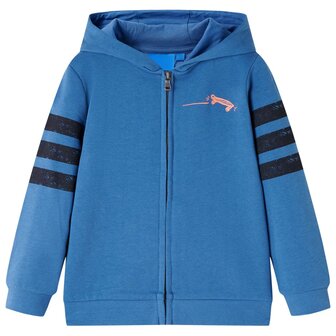 Kindervest met capuchon 116 blauw 1