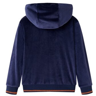 Kinderjas met capuchon 128 marineblauw 2