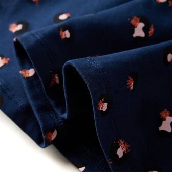 Kinderjurk met lange mouwen 104 marineblauw 6