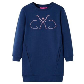 Kinderjurk 116 marineblauw 1