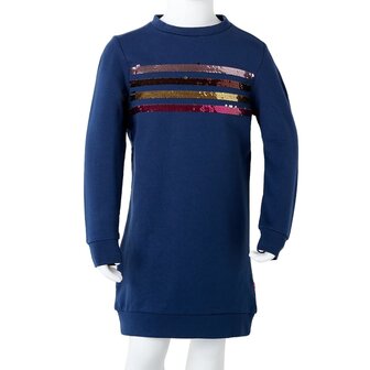 Kinderjurk 92 marineblauw 8