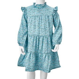 Kinderjurk met lange mouwen 104 blauw 9