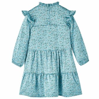 Kinderjurk met lange mouwen 116 blauw 2