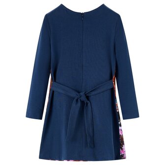 Kinderjurk met lange mouwen 116 marineblauw 2