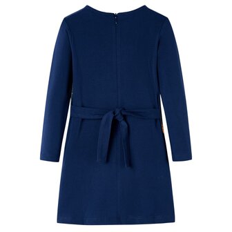 Kinderjurk met lange mouwen 116 marineblauw 2