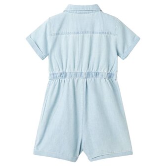 Kinderonesie met korte mouwen 104 zachtblauw 2