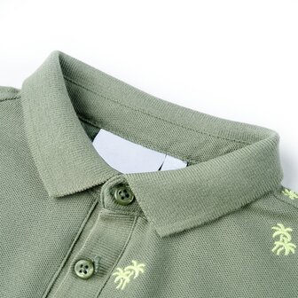 Kinderpoloshirt 104 kakikleurig 3