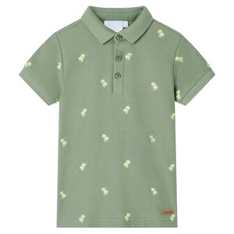 Kinderpoloshirt 116 kakikleurig 1