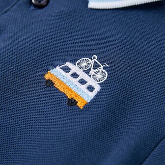 Kinderpoloshirt 92 donkerblauw 4